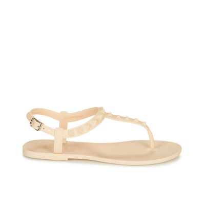SANDALES ANDRÉ FEMME HADEWIG CAOUTCHOUC BEIGE